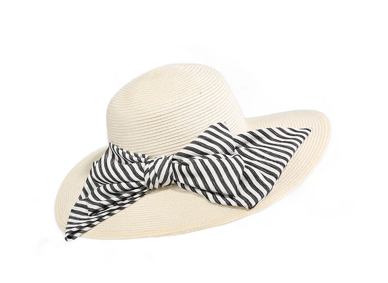 Sedancasesa, новые модные летние шляпы ручной работы для женщин, соломенные шляпы от солнца, козырьки для девочек, шапки с бантом и защитой от УФ-излучения SW012805