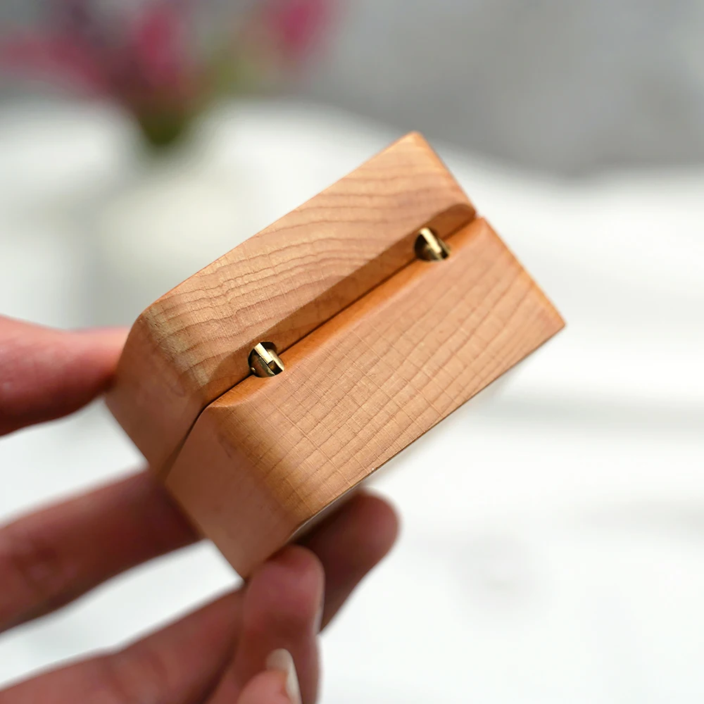 Caja de anillo de boda con nombre personalizado, portador de joyería hecho A mano, Boite A Bijoux, Cadeau, Sieraden, Doos, soporte de caja de anillo de joyería