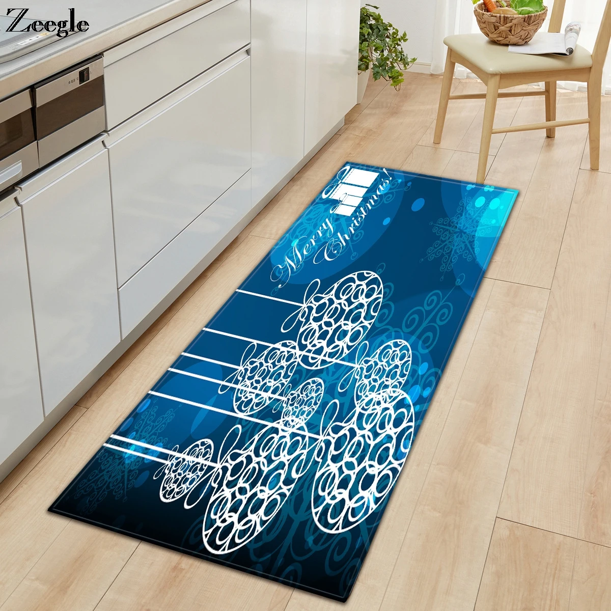 Zeegle Christmas Rugs and Carpets for Living Room Anti Slip Long Rectangle Carpet Absorbent Sofa Foot Mat Bedside Carpet Mat Rug