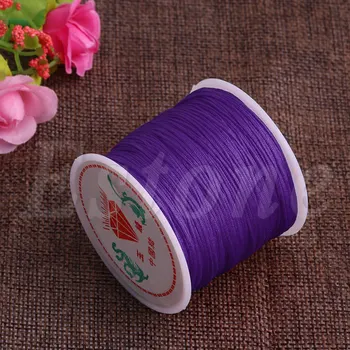 

0.8mm Nylon Cord Thread Chinese Knot Macrame Rattail Bracelet Braided String 45M N58F
