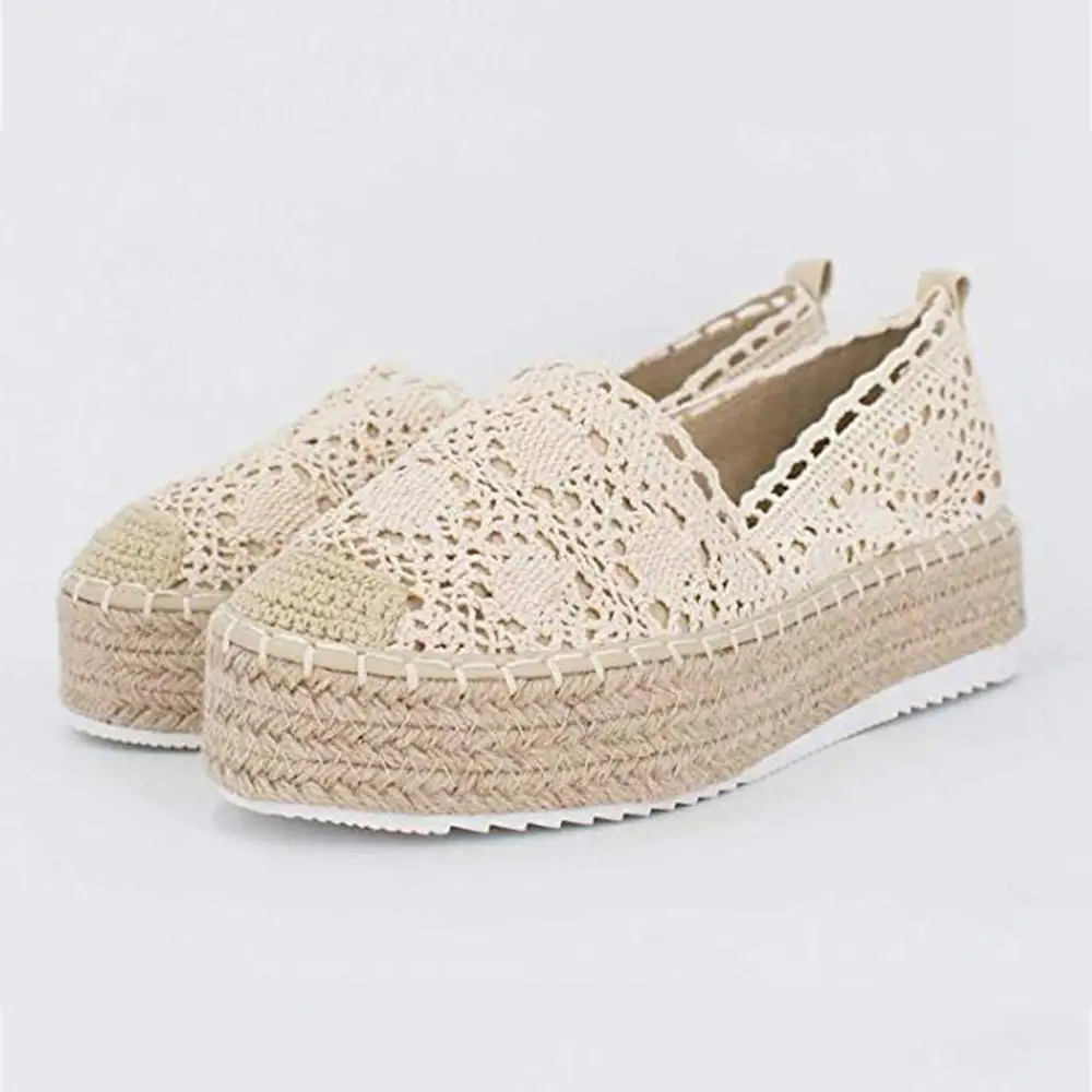 

2020 new hollow one-step pedal muffin thick bottom slope with wild sports breathable fisherman net shoes women