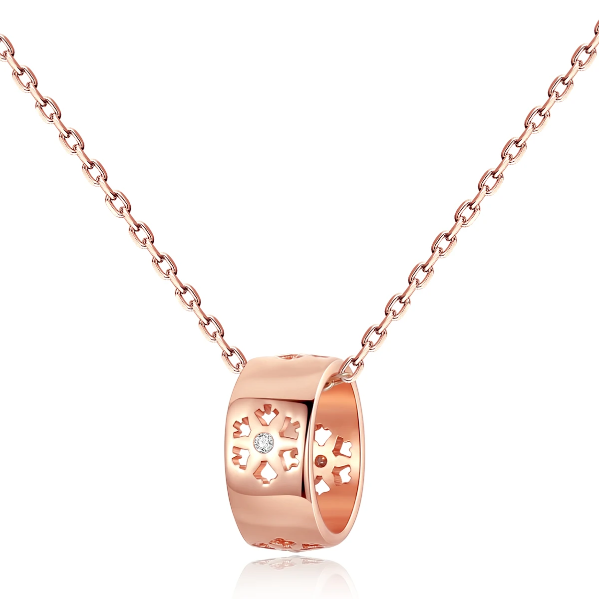 

Fenchen Rose Gold Plated Real 925 Sterling Silver Necklaces for Women Pendant Necklace Fine Jewelry Christmas Collar Gifts AN111