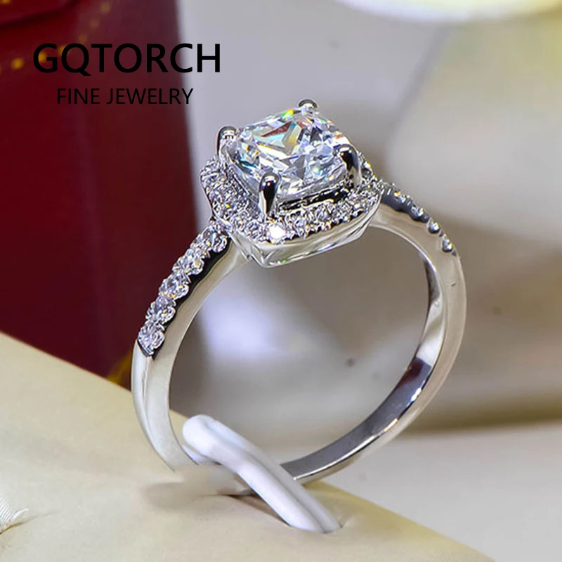 وسادة 2 قيراط تقليد الماس خاتم الخطوبة الأميرة قطع هالو خواتم الزفاف للنساء Aaa الصف زركون Diamond Engagement Ring Engagement Ringwedding Rings For Women Aliexpress