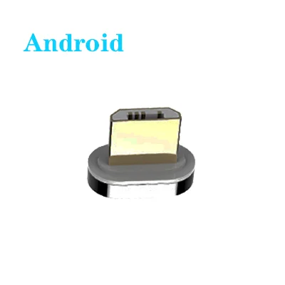 5А супер быстрая зарядка Магнитный USB кабель type C Micro usb кабель для зарядки данных быстрое зарядное устройство поддержка передачи данных 90 градусов - Цвет: Android