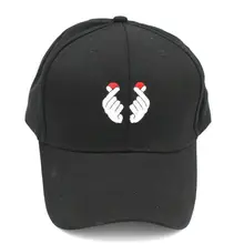 Модные двойной палец сердце бейсболки с принтом папа шляпа непостроенная