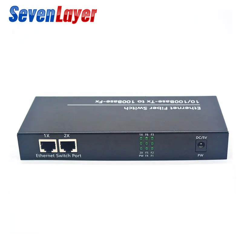 Быстрый Ethernet-коммутатор конвертер 20 км Ethernet волоконно-оптический медиа конвертер одиночный режим 2 RJ45 и 6 SC волокно Порты и разъёмы 10/100 м