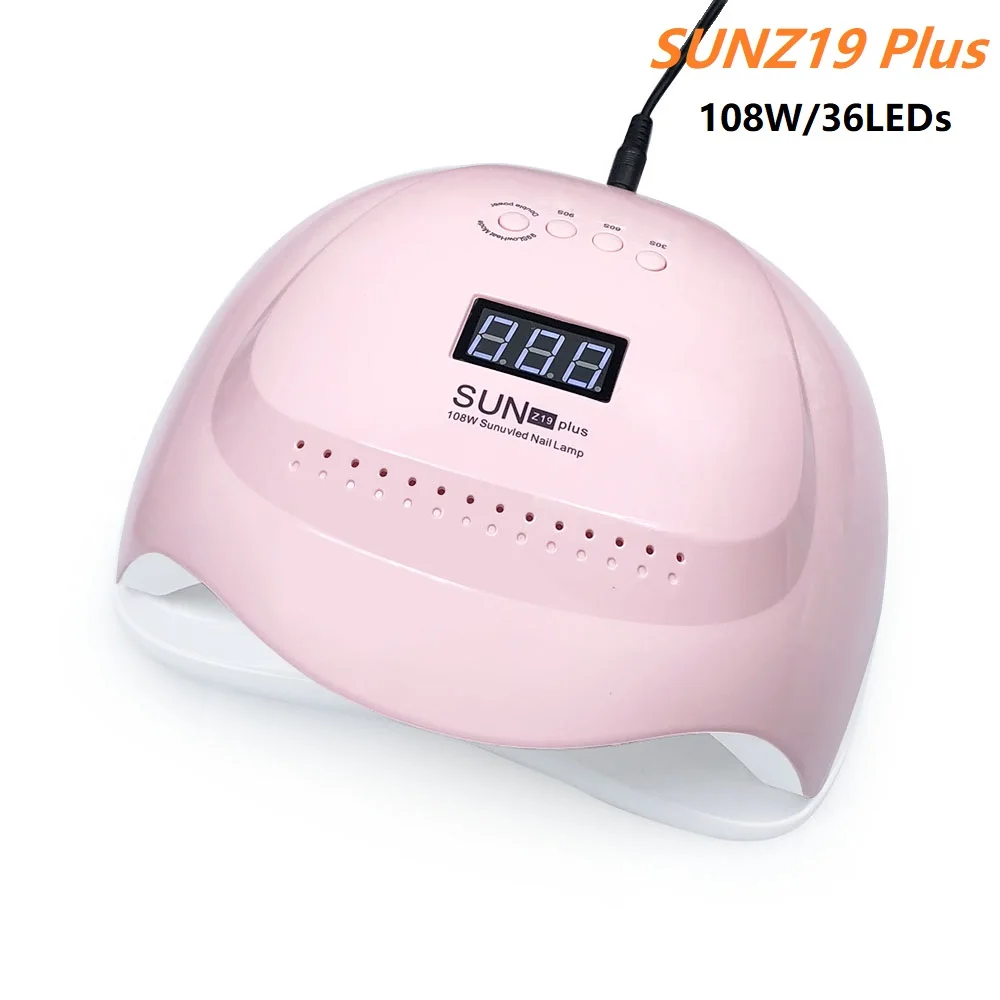 RainSolid SUNZ9 Plus УФ светодиодный светильник для всех Гель-лак сушилка 108 Вт Светодиодный светильник для маникюра Гель-лак для ногтей сушильная лампа для гель-лака - Цвет: 108W Pink