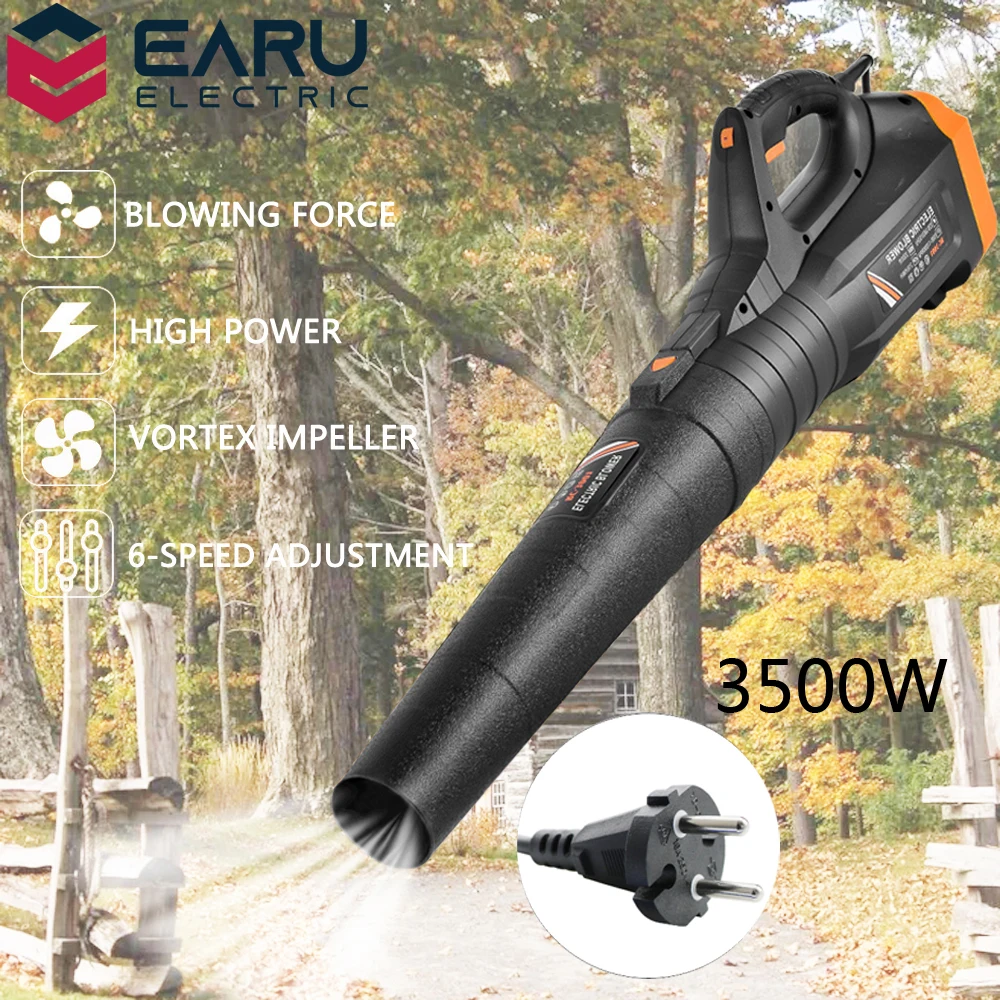 

220V 3500W Max 218km/h 13cbm/min High Powerful Electric Air Dust Fallen Leaves Snow Blower Remover Garden Cleaner Storm Gun Fan
