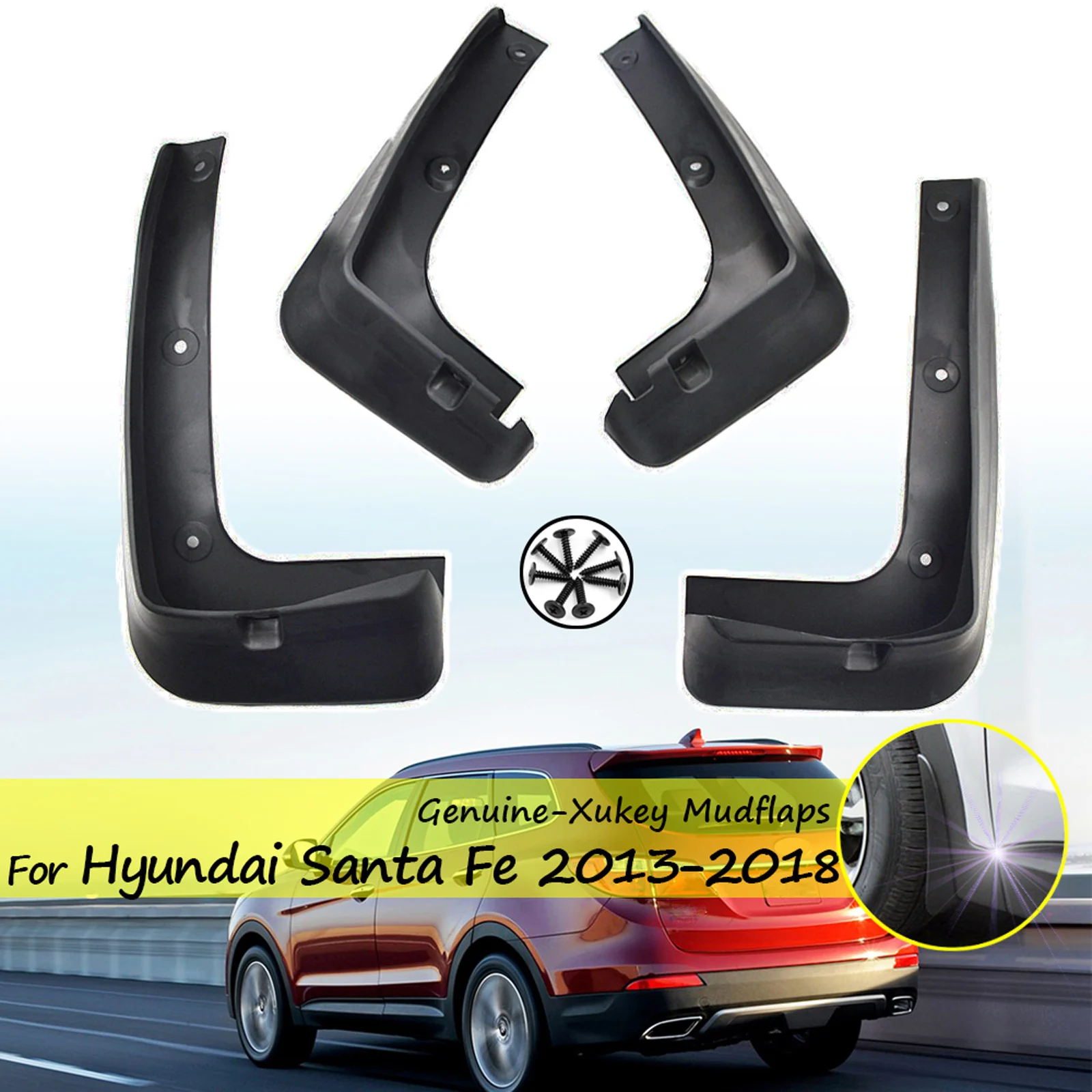 4 шт. передние и задние щитки от грязи для Hyundai Santa Fe DM XL IX45 2013 - 2018 | Автомобили