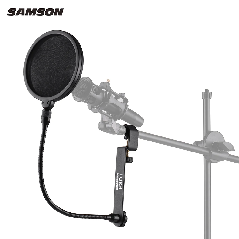 

SAMSON PS01 Microphone Pop Filter Windscreen Nylon Mesh Screen Universal Mic Stand Mounting Bracket