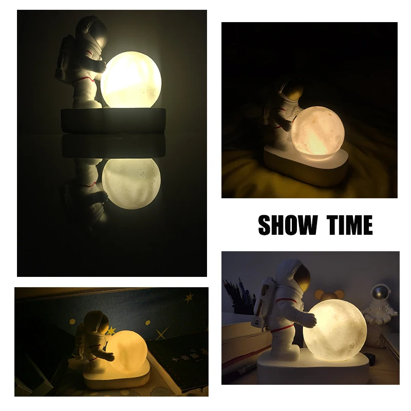cute cosmonaut desk Night Light Creative astronaut Resin Ornaments decor Child Gift home decoration accessories for living room
