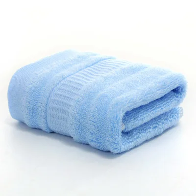 Blue 1 шт., бамбуковое полотенце, супер мягкое, для маленьких детей, для лица, полотенце для рук, абсорбирующее, банное полотенце, для ванной, для маленьких детей, Бамбуковая мочалка, не выцветает - Цвет: Blue