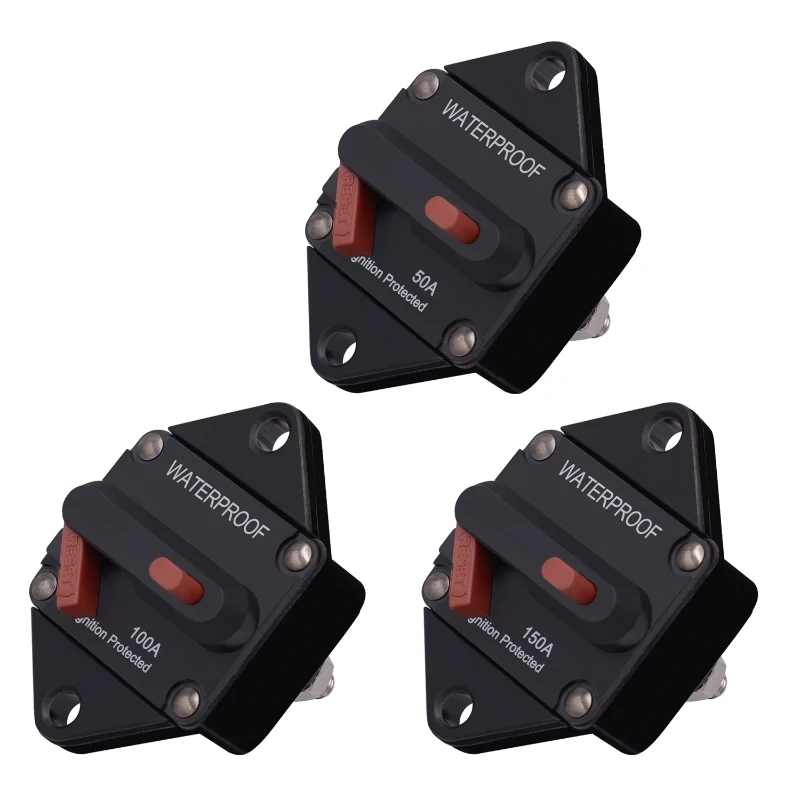 50//100//150A E96 Car Circuit Breaker Manual Reset Ignition Protected Fuse Box
