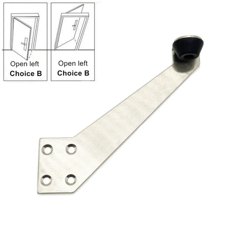 2er Set Türstopper Edelstahl - 90 Grad Türbegrenzer Mit Gummipolster Für Sicherheit