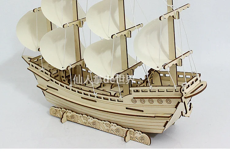 Деревянная модель парусника DIY Ручная сборка 3D деревянная головоломка собранная стерео товары круиз унисекс не