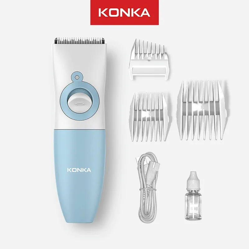 

KONKA Baby Hair Clippers Quiet Kids Hair Trimmers Rechargeable Waterproof Haircut for Babies Children Infant 0mm-12mm
