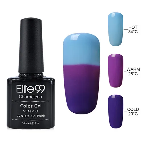 Elite99 термальный ультратонкий блеск 3 цвета личная гигиена меняющийся цвет Снежинка температурный гель для изменения цвета ногтей - Цвет: 4222