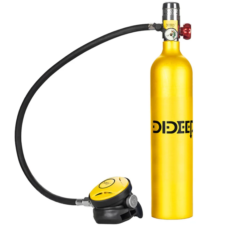 Yellow DIDEEP кислородный резервуар для дайвинга 1000 мл, небольшой респиратор для дайвинга, развлекательное оборудование для дайвинга - Цвет: Yellow
