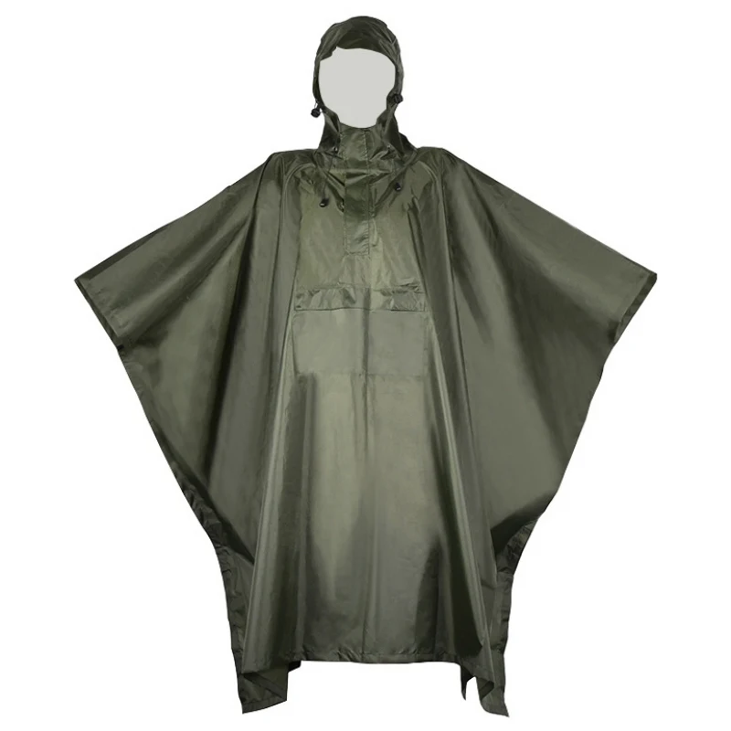 

Outdoor Camping Tarp Sun Shelter Ultralight 190T Rain Jacket Hiking Cycling Hooded Raincoat Reflective Fishing Hunting Rain Tool