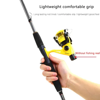 

1.8/2.1M Glass Fiber Spinning Fishing Rod Power Hand Fishing Tackle Lure rod Detachable 3 Section Casting Fishing Rod