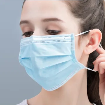 

60 Pcs Profession Anti-Bacterial Surgical Face Masks 3 Ply Elastic Ear-Loop Prevent Flu Protect Nose Mouth Medical Face Mask