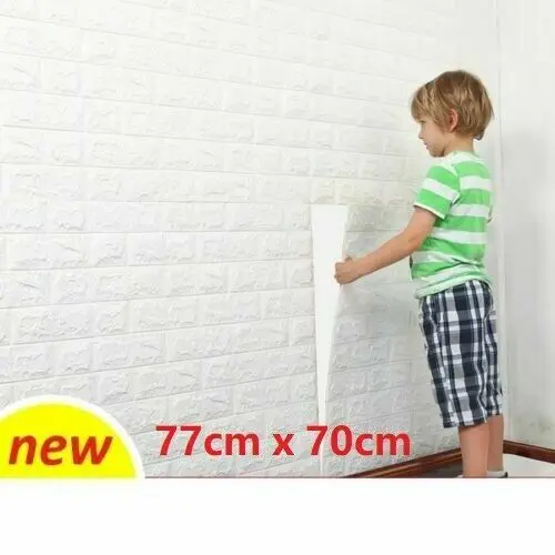 

12pcs 3D Wall Stickers Imitation Brick Bedroom Decor Waterproof Self-adhesive Wallpaper For Living Room Kitchen TV Backdrop Deco