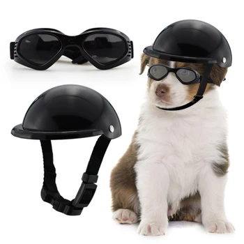 2021 NEW Pet Helmet New Motorcycle Helmet With Sunglasses Pet Toy Hat Dog Cat Head Protection Pet Supplies Accessories 1