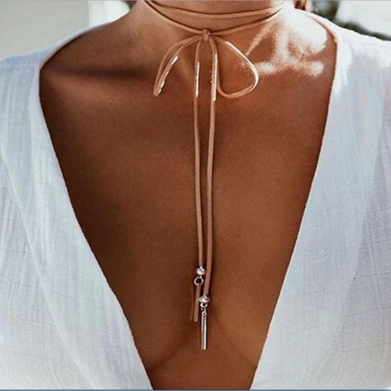 Black Lace Choker Tattoo Necklace Gothic Punk Velvet Long Pendant Women Collar Jewelry Chocker Necklaces