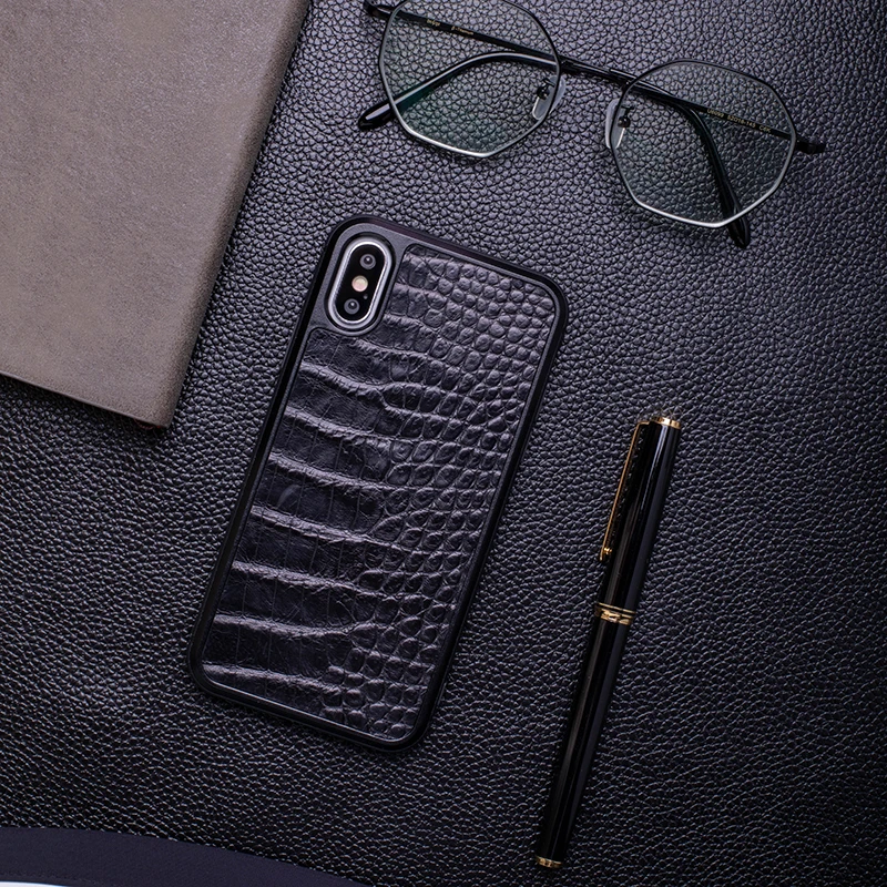 Лаковый чехол для телефона с крокодиловой текстурой для IPhone X XS Max XR для Apple 5 5S SE 6 6S 7 8 Plus защитный чехол для телефона - Цвет: 4