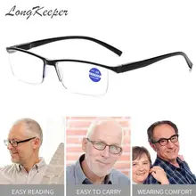 LongKeeper Классический Черная рамка пожилых людей, очки для чтения, Для женщин Для мужчин солнечные очки с полуободковой пресбиопические очки+ 1,0+ 1,5+ 2,0 до+ 4,0 унисекс