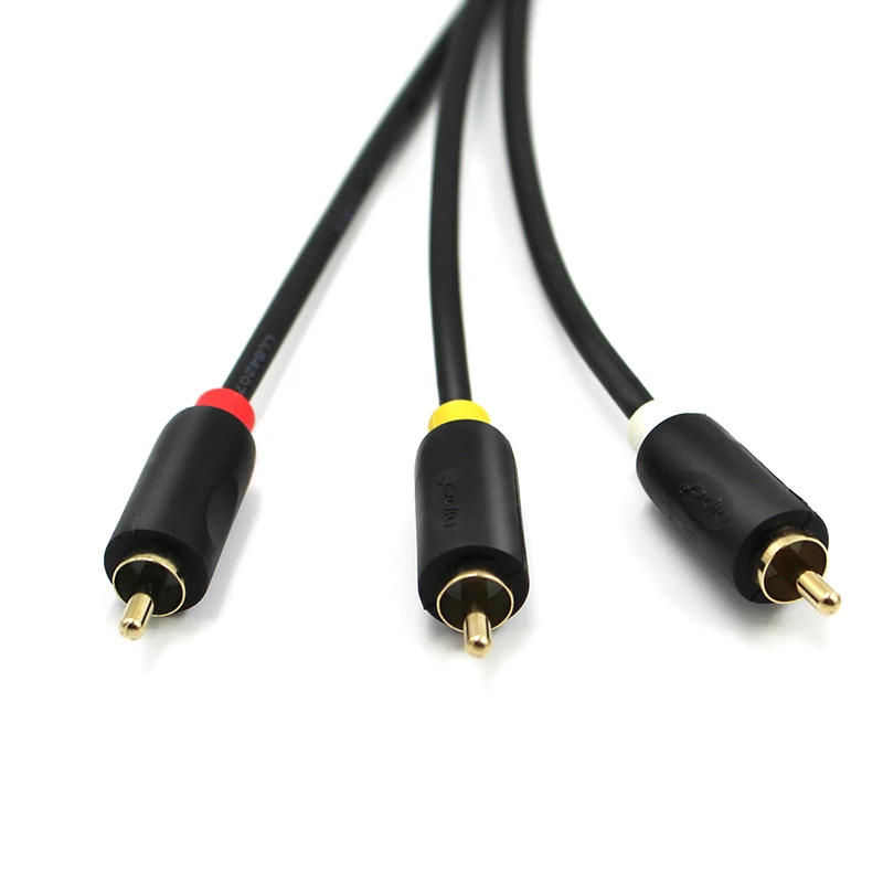 3RCA к AV Аудио Видео кабель 3 RCA композитный Папа папа 1 5 м/5 футов Позолоченный для