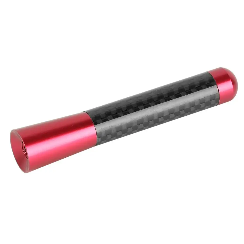 3.5/8cm Universal Car Styling Roof Antenna Carbon Fiber Screw Metal Stubby Mast Antenna Replacement Kit Auto Exterior Parts New