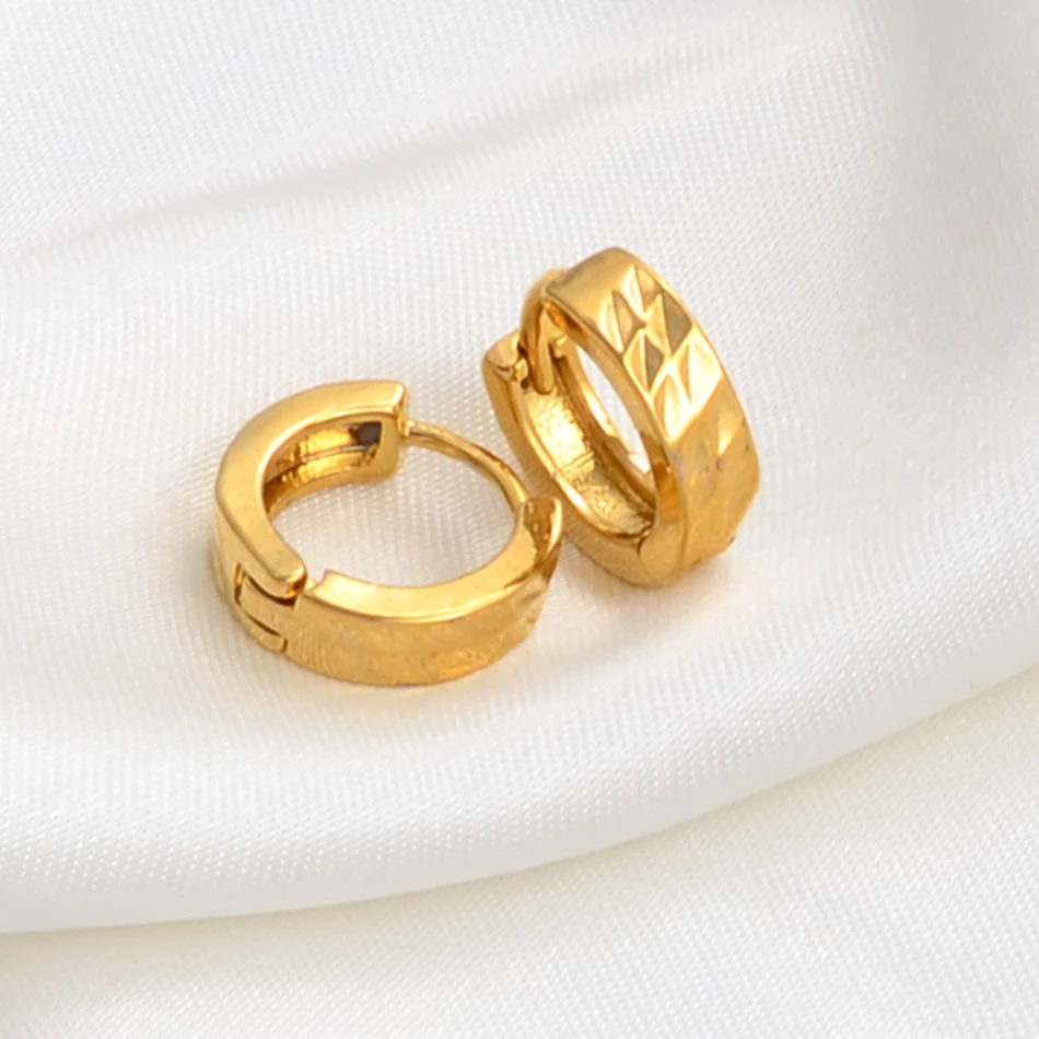 Anniyo Gold Color Small Stud Earrings Women Girl,Wholesale Prices Arab Africa Middle East Earrings Wedding Party Gift #121516