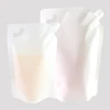 50pcs Milk Drink Nozzle Storage Bags And Free Gift Funnel Double-side White Spout Pouches Plastic Packaging Bags With Hang Hole 1