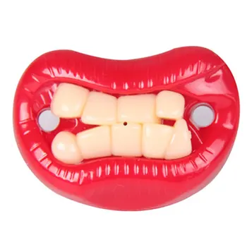 

Baby Silicone Material Pacifier Funny Buck Teeth Pacifier Rabbit Teeth Small And Portable Funny Pacifier