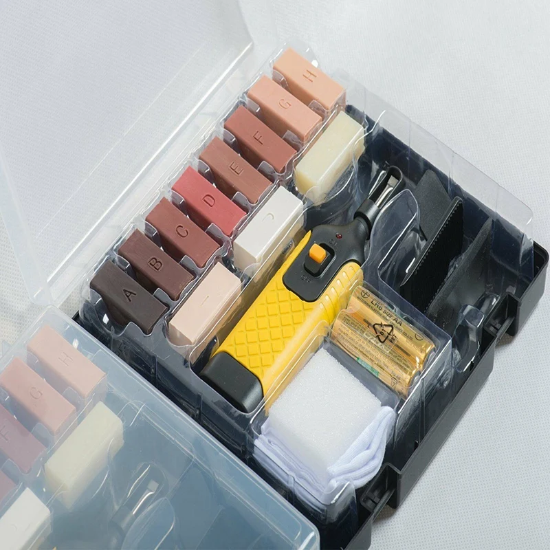 SHGO HOT-19Pcs Набор для ремонта ламината восковая система пол столешница прочный Чехол сколы царапины