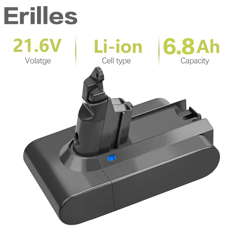 

6800mAh 21.6V 3.0 Li-ion Battery for Dyson V6 DC58 DC59 DC61 DC62 DC74 SV09 SV07 SV03 965874-02 Vacuum Cleaner Battery & 4800mAh