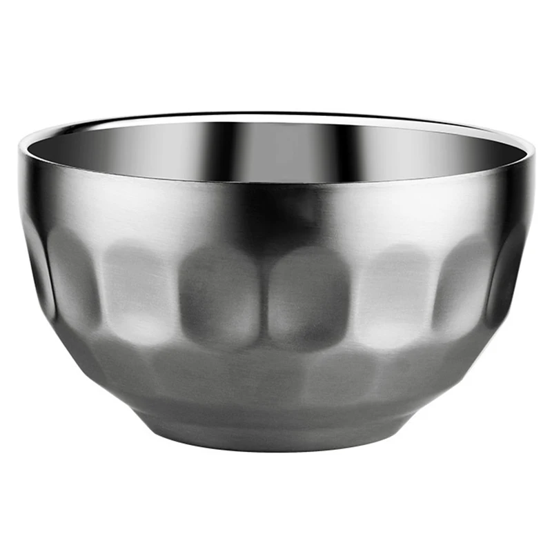 

Double-walled Mixing Bowl Stainless Steel Fruit Salad Bowl Bakery Cookware Tool