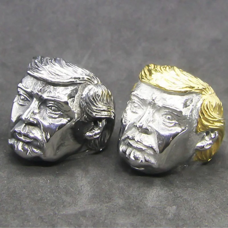 2019 винтажное Трендовое рок панк хип хоп креативное кольцо Дональда Трампа для