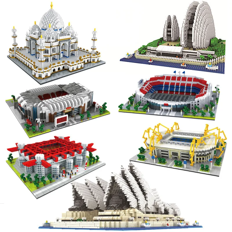 

9914 3950pcs architecture landmarks taj mahal palace model diamond mini building blocks Toy no box