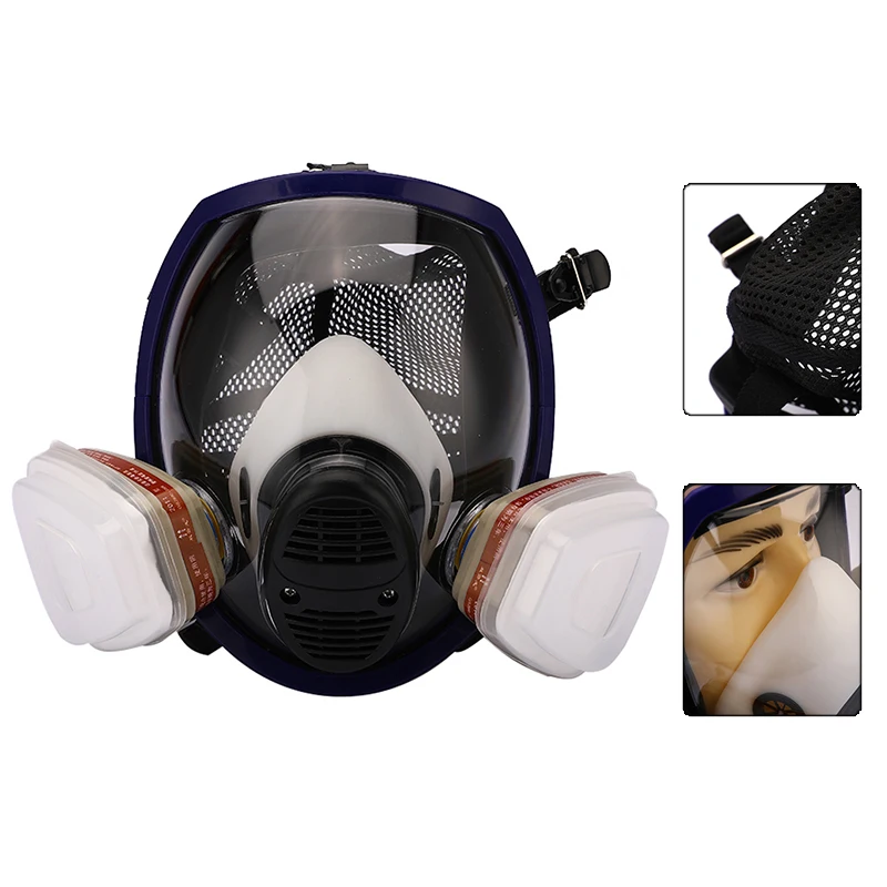 

New Chemical Respirator Gas Mask Acid Dust Respirator Paint Pesticide Spray Silicone Filter Lab Cartridge Welding Face Mask
