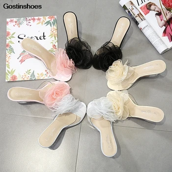 

Sandalias De Verano Para Mujer Summer Sandals Women Semi High Heel Shoes Flower Leakage Toe High Heel Sandals Sandalias Mujer