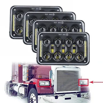 

4PC Truck Rectangular LED Headlights 4x6 Sealed Beam For Oldsmobile Cutlass Ford Probe Chevrolet Offroad Freightliner