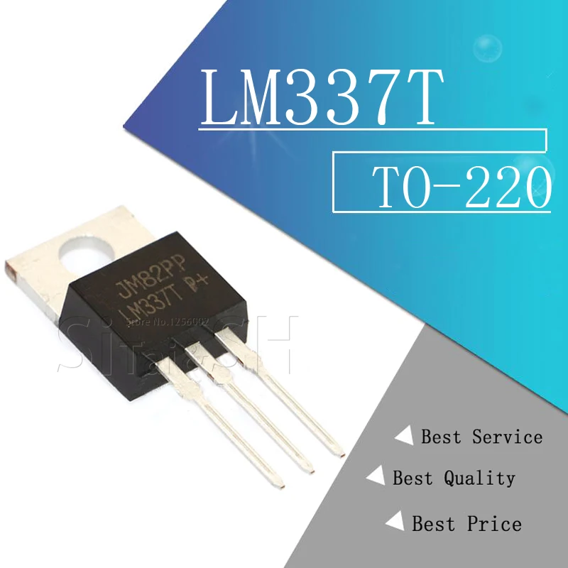 10 шт./лот LM337T LM337 TO-220 Отрицательный Регулируемый регулятор IC новый | Электронные