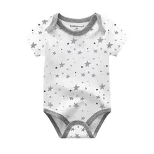 Kiddiezoom – barboteuse à manches courtes pour bébé, vêtement doux unisexe, 100% coton, printemps été