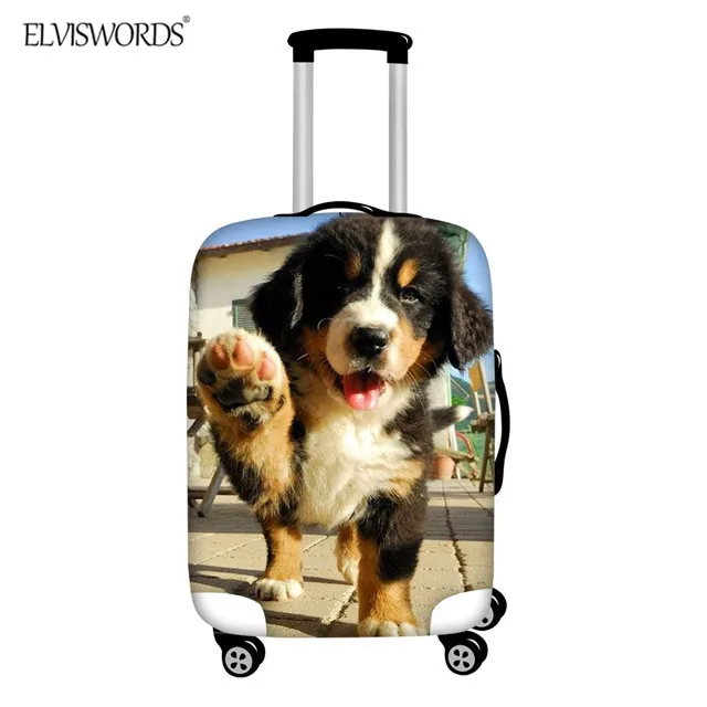 ELVISWORDS защитный чехол для багажа 3D Бернская горная Curtr собака PrintTrolley чемодан Чехлы стрейч аксессуары для путешествий - Цвет: HMC002