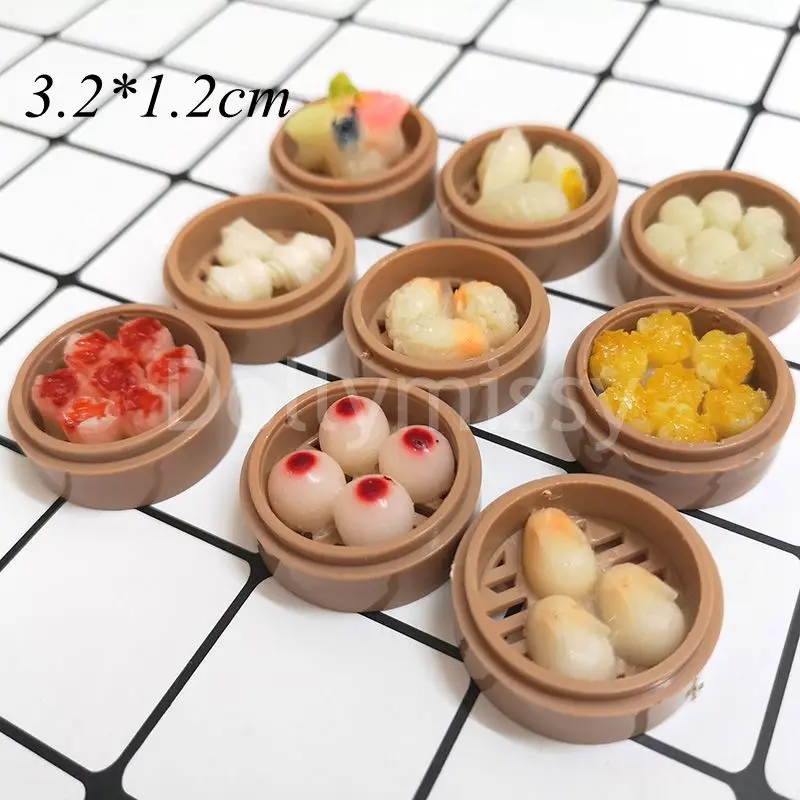 2 шт. кукольный домик миниатюрная еда китайский Dim Sum ролевые продукты blyth BJD кукольный домик Декор кухонные игрушки - Цвет: small 3.2cm