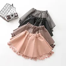 EMS DHL,, юбки для девочек Новая юбка из искусственной кожи в стиле пэчворк для маленьких девочек осенняя одежда юбка-пачка для девочек 8 лет