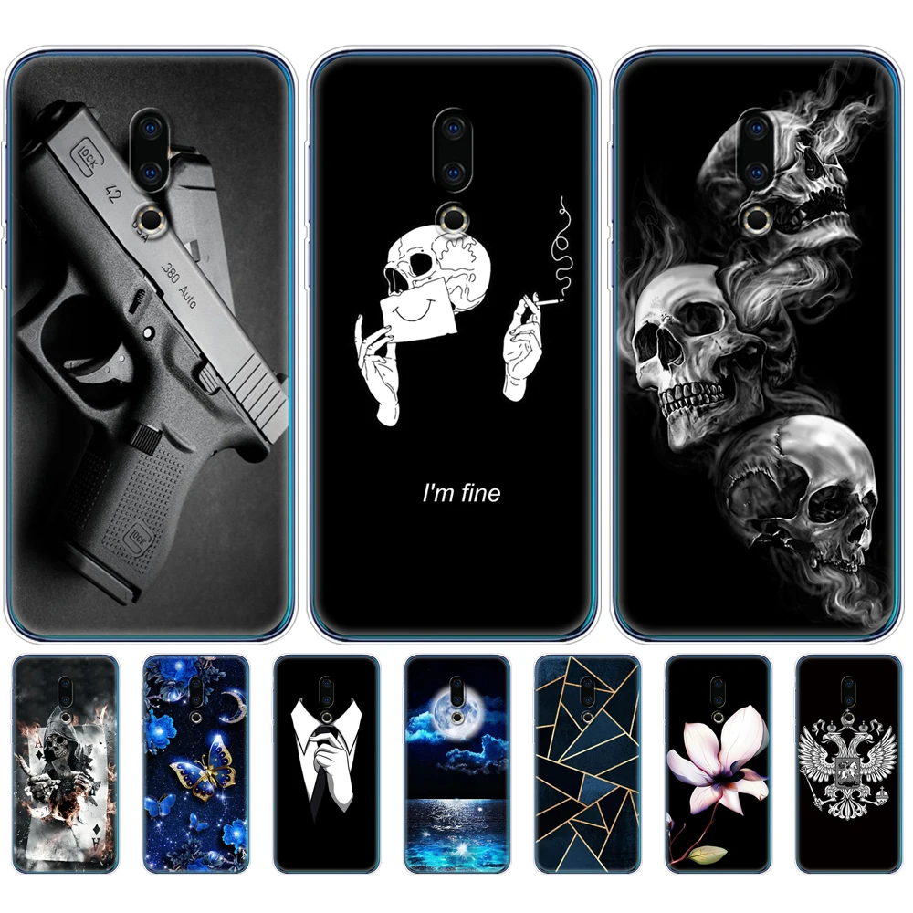 Силиконовый чехол для Meizu 16th 6 0 дюйма Plus накладка 5 мягкая задняя крышка из ТПУ бампер мультяшный
