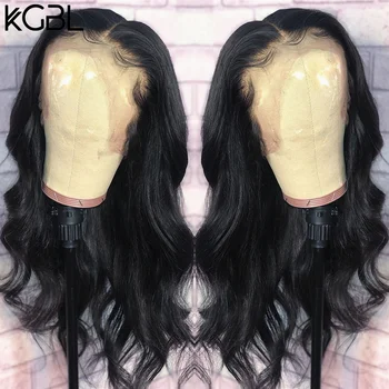 

KGBL Body Wave 13*4 Lace Front Middle Ratio 8”-22”Non-Remy Human Hair Wigs Natural Color Brazilian Hair Wigs With Baby Hair